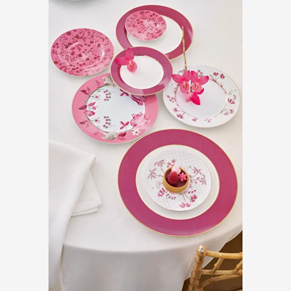 Jolie Pembe Yemek Tabağı 26.5 cm