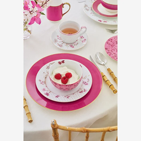 Jolie İkili Pembe Çay Fincanı Seti 280 ml. 