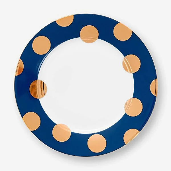 Dot Delight  İkili Altın / Lacivert Tabak 26.5 cm    8721009944219