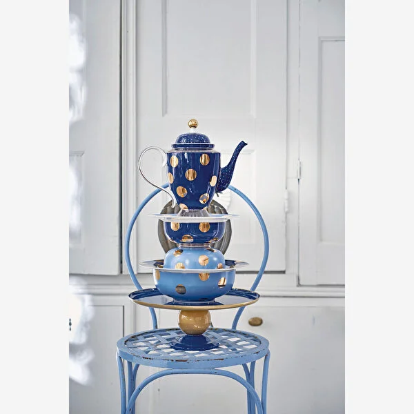 Dot Delight  Altın / Lacivert Demlik 1200 ml   8721009944295