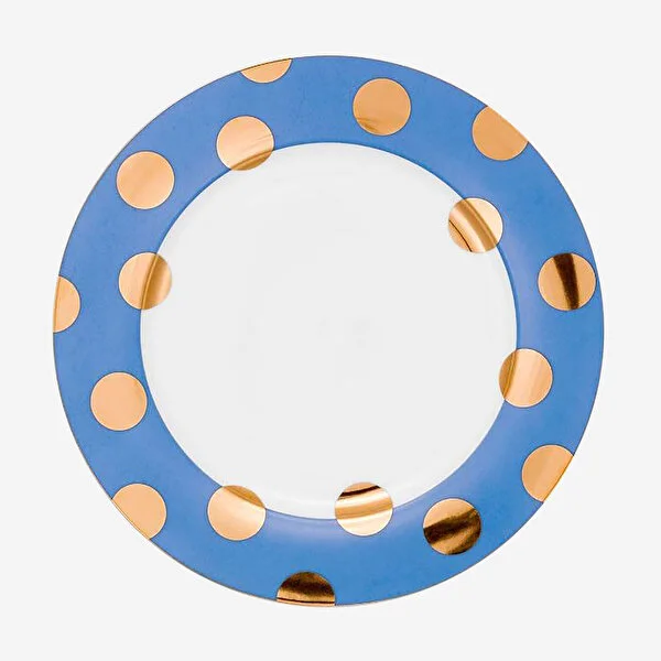 Dot Delight  İkili Altın / Mavi Tabak 26.5 cm    8721009944059