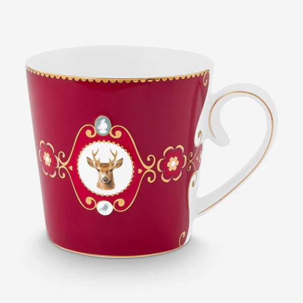 Love Birds Geyikli Kırmızı Büyük Mug 250 ml   8721009944578