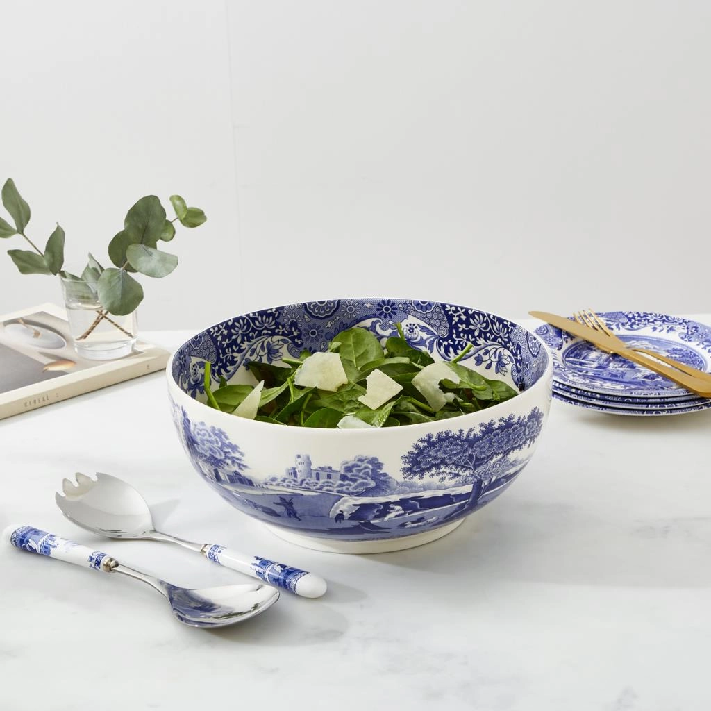 Spode Blue Italıan 27 Cm Yuvarlak Salata Servıs Kasesı