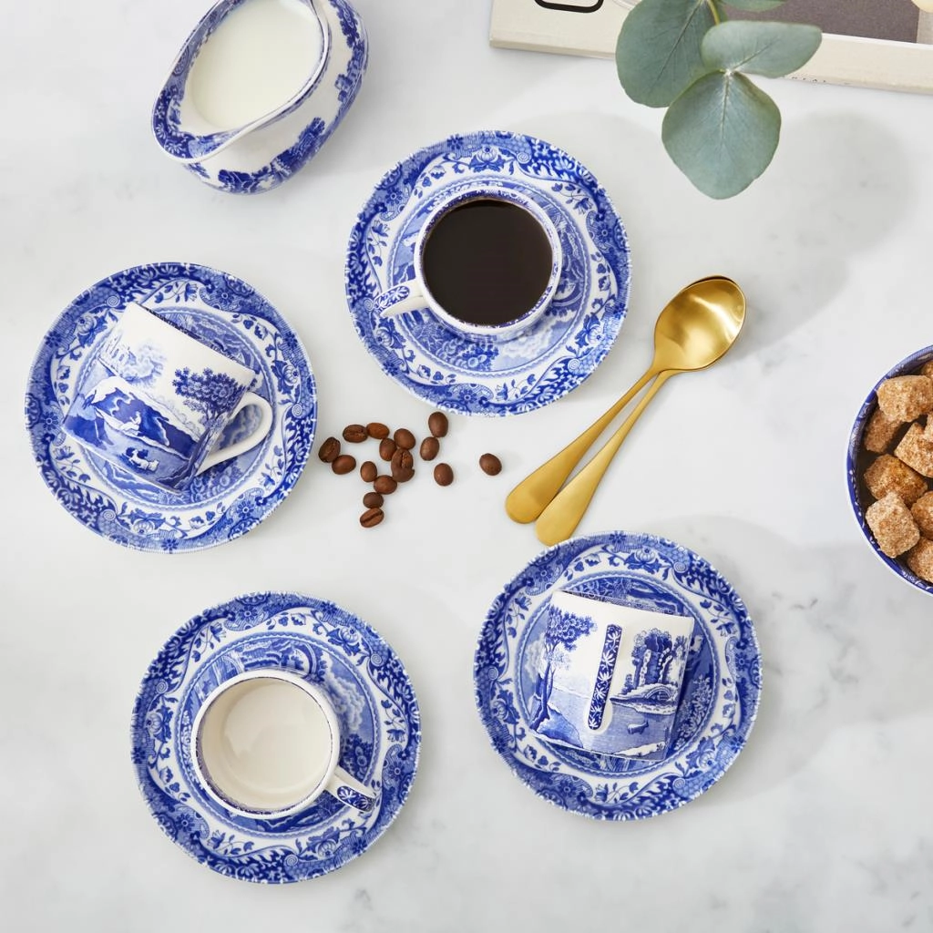 Spode Blue Italıan 4Lu 90 Ml Kahve Fıncanı Setı