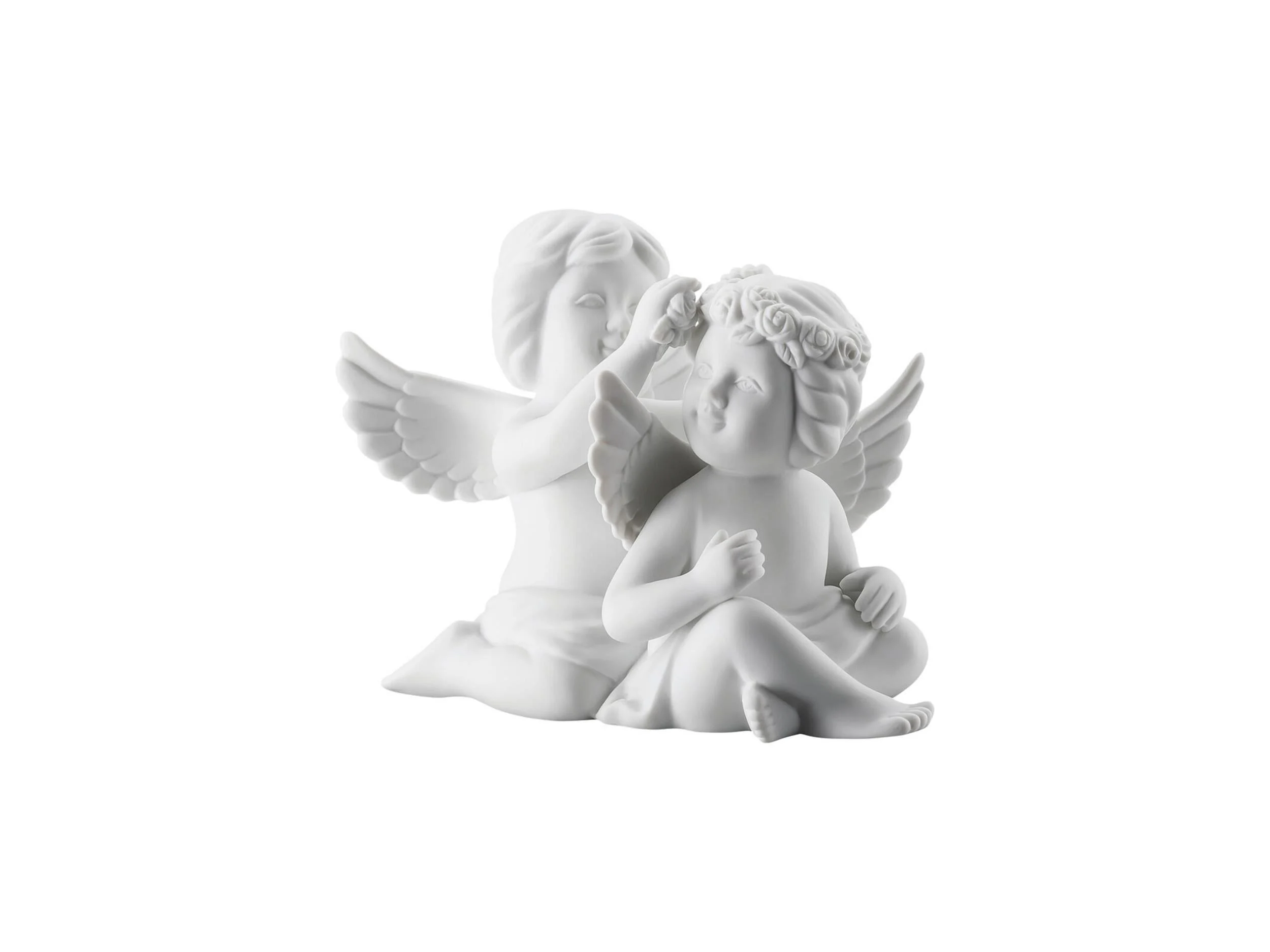 Pair Angels with Floral Wreath 8 cm   4012438559827