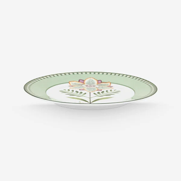 Lily & Lotus Yeşil Çiçekli Tabak 21 cm