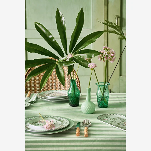 Lily & Lotus Yeşil Oval Kek Servis Tabağı 33 cm 