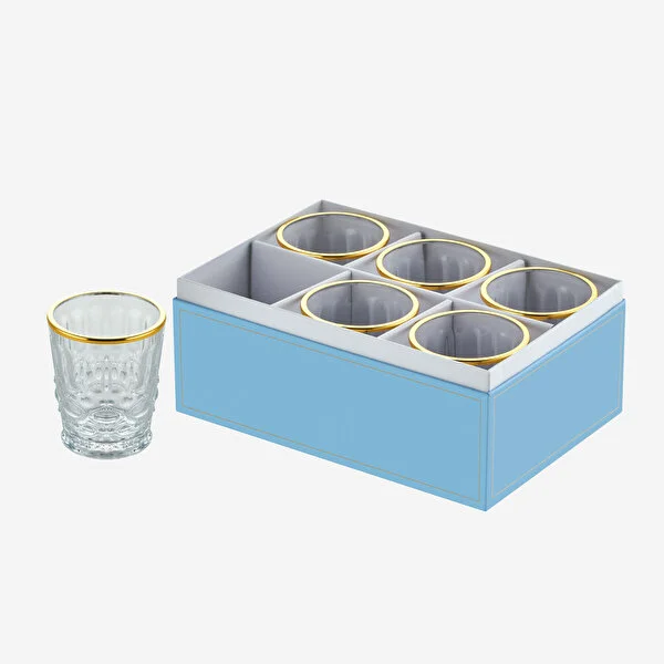 BAROCCO CLEAR GOLD RIM   ACRYLIC GLASS 400 ML
