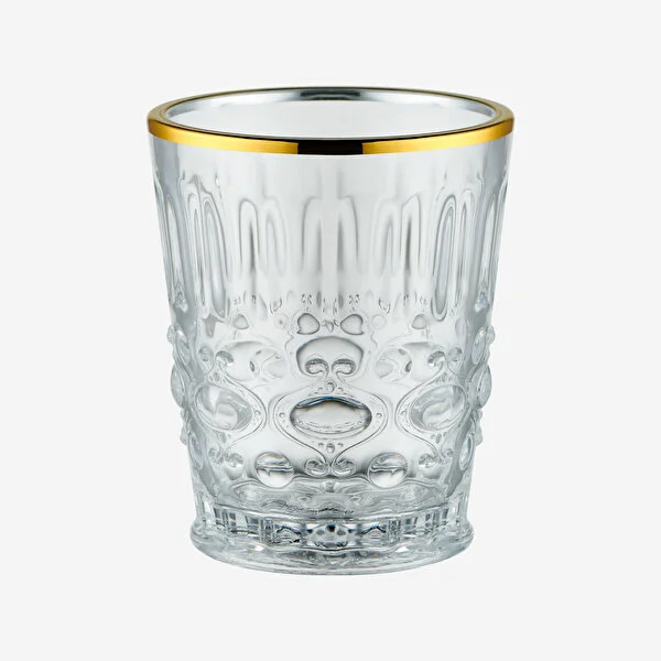 BAROCCO CLEAR GOLD RIM   ACRYLIC GLASS 400 ML