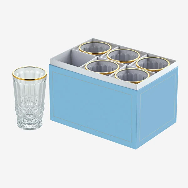 BAROCCO CLEAR GOLD RIM   ACRYLIC GLASS 560 ML