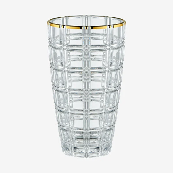 LINEA CLEAR GOLD RIM ACRYLIC GLASS 600 ML