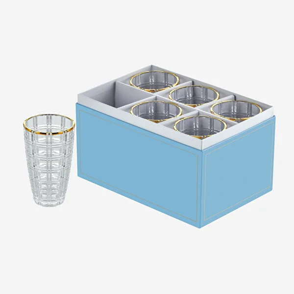 LINEA CLEAR GOLD RIM ACRYLIC GLASS 600 ML