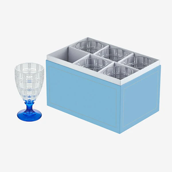 LINEA BLUE CLEAR MIX ACRYLIC GOBLET 400 ML