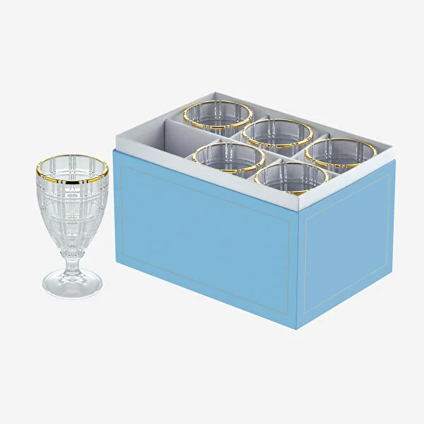 LINEA CLEAR GOLD RIM ACRYLIC GOBLET 400 ML