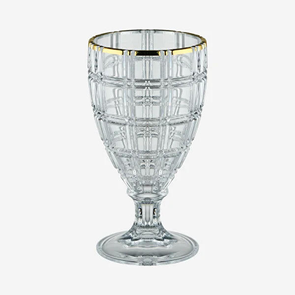 LINEA CLEAR GOLD RIM ACRYLIC GOBLET 400 ML
