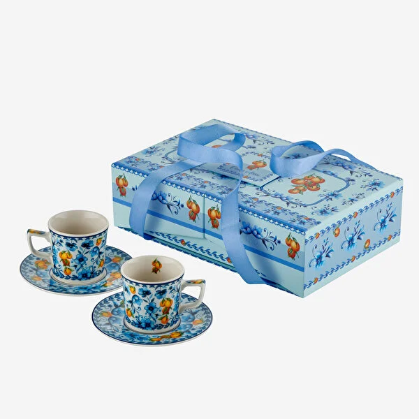 Mavi Porselen Kahve Fincanı 120 Ml