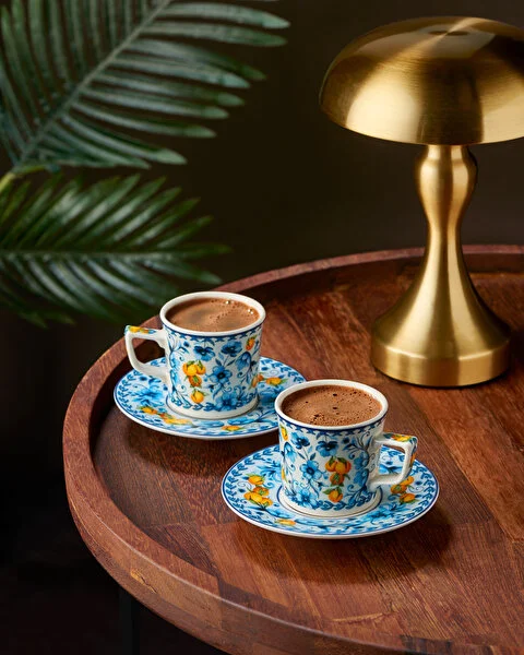 Mavi Porselen Kahve Fincanı 120 Ml